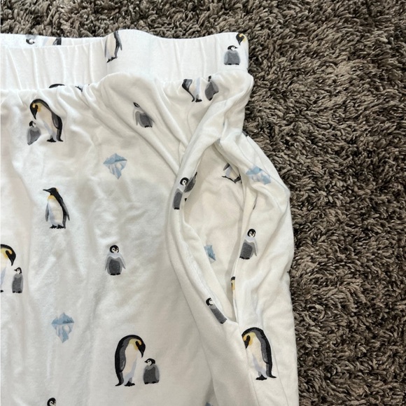 KYTE BABY Women’s Bamboo Jogger Pajama Lounge Pants White with Penguins LARGE - Picture 3 of 6